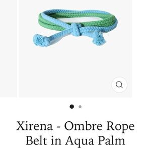 Xirena ombré rope belt aqua palm o/s-blue & green $60